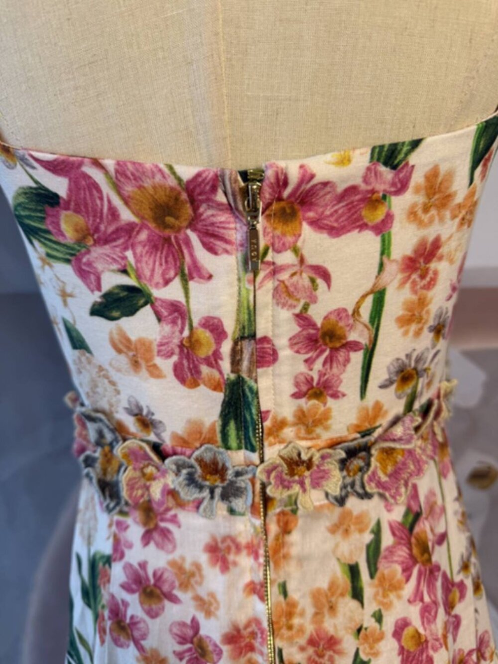 Agua by Agua Bendita Classic Square-Neck Pink Floral Print Maxi Dress - Picture 10 of 13